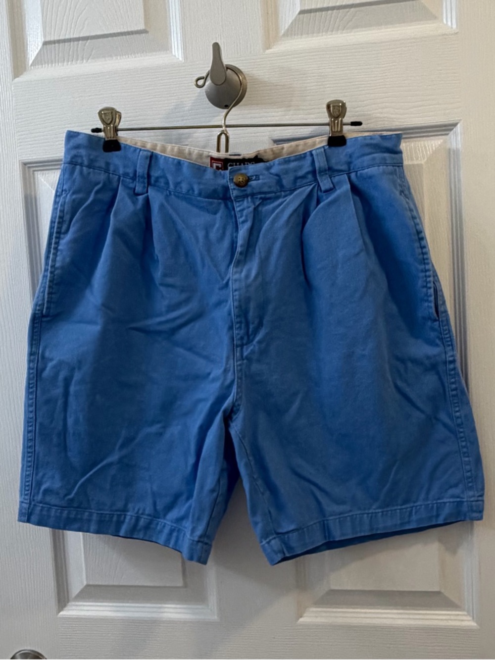 Chaps Men's Light Blue Flat-Front Shorts